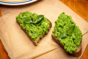 Minty Peas on Toast