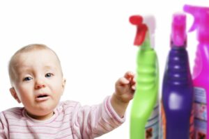 Cleaning products could damage your child's gut microbiome.