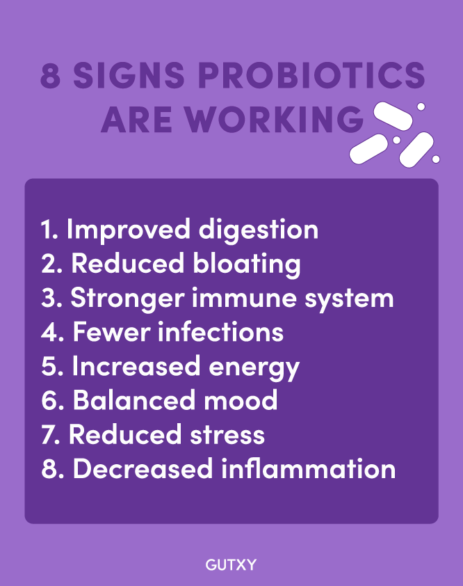 Signs probiotics are working