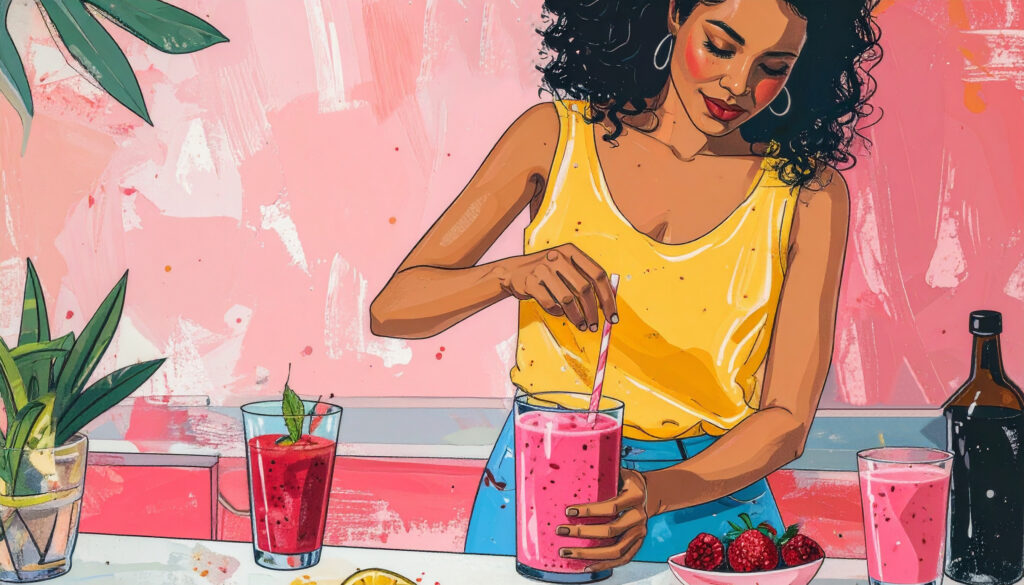 Woman-making-a-vegan-smoothie