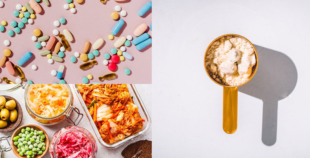 Probiotics vs. Prebiotics. You can get probiotics and prebiotics from foods and supplements. 