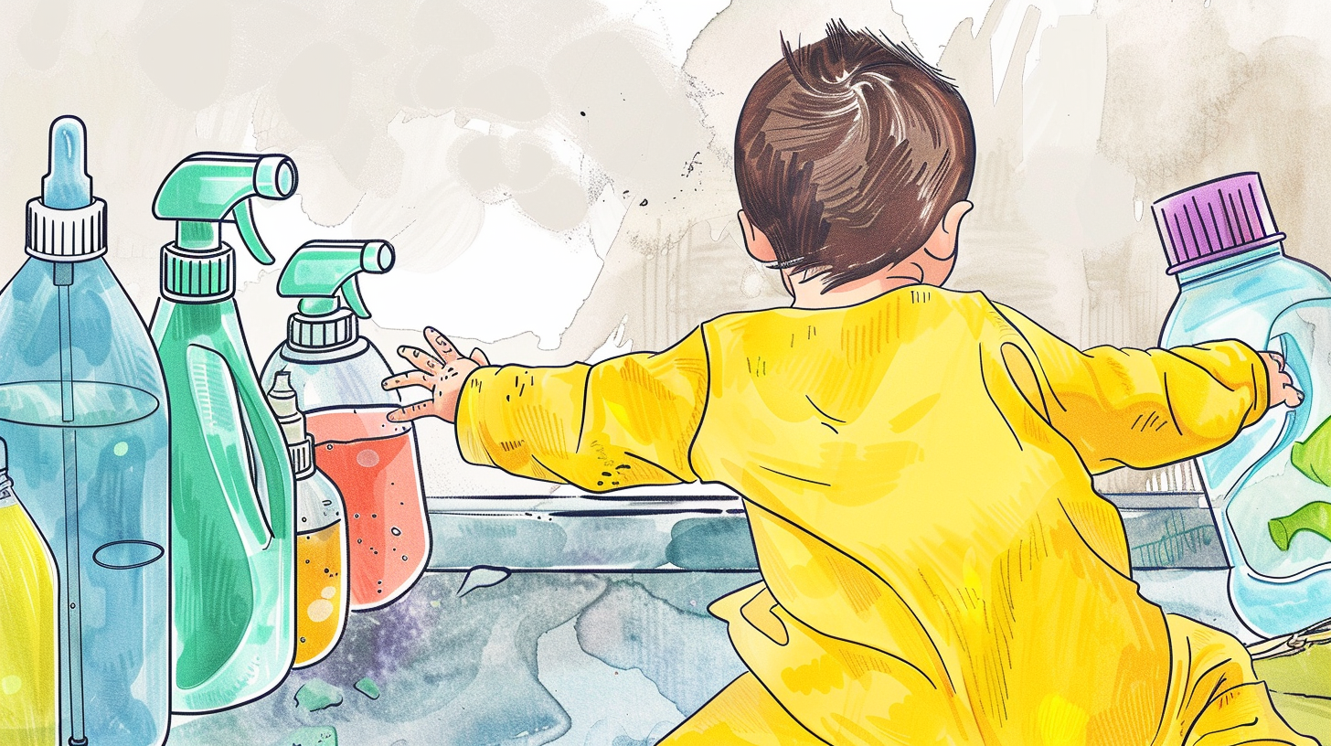 Cleaning products are toxic for children